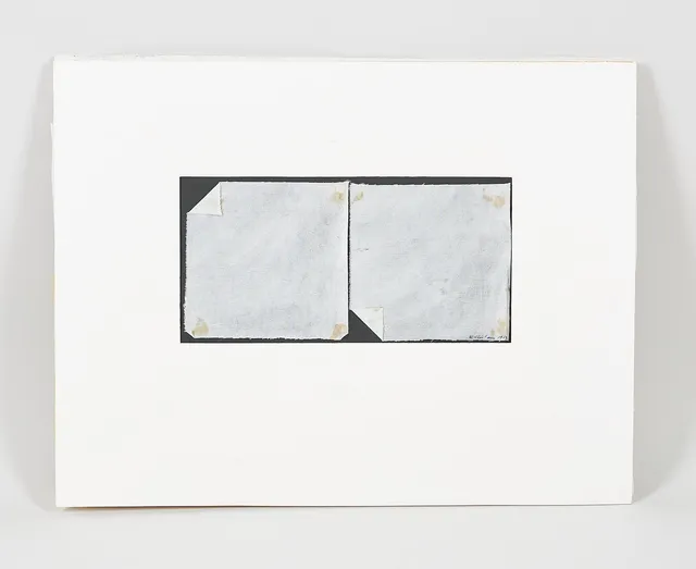 REINO HIETANEN. Ytor, signerad samt daterad 1979, collage med tyg på papper.