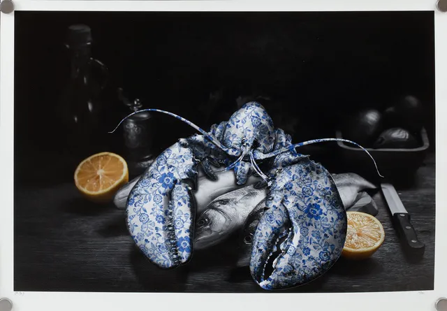 LARS TUNEBO. "Ming Lobster, pigment print med glitter, numrerat 4/30 och signerat.