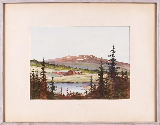 EINAR WALLQUIST. landskapsmotiv, akvarell på papper, signerad och daterad - 69.