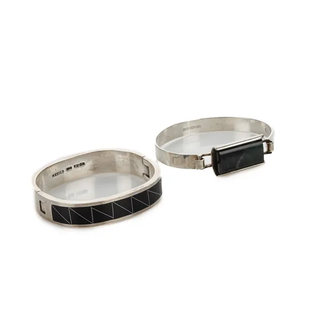 Two vintage silver bracelets
