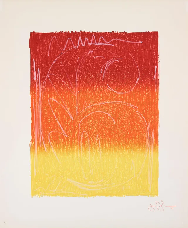 Jasper Johns, "Figure 6", ur "Color Numeral Series".
