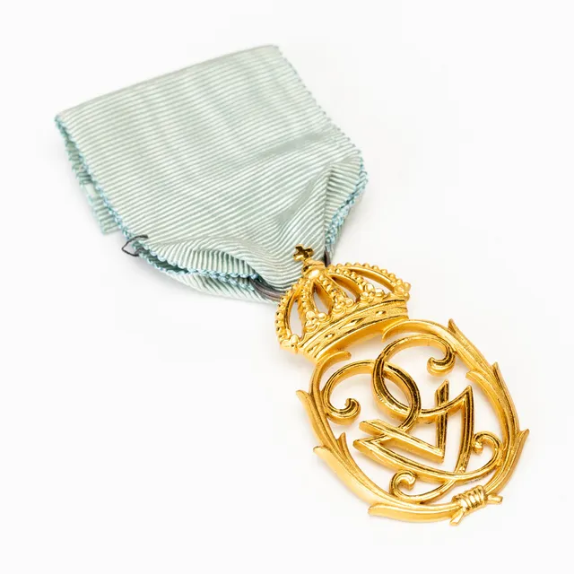 MINNESTECKEN, Gustav V, Sverige, 1948, förgyllt silver.