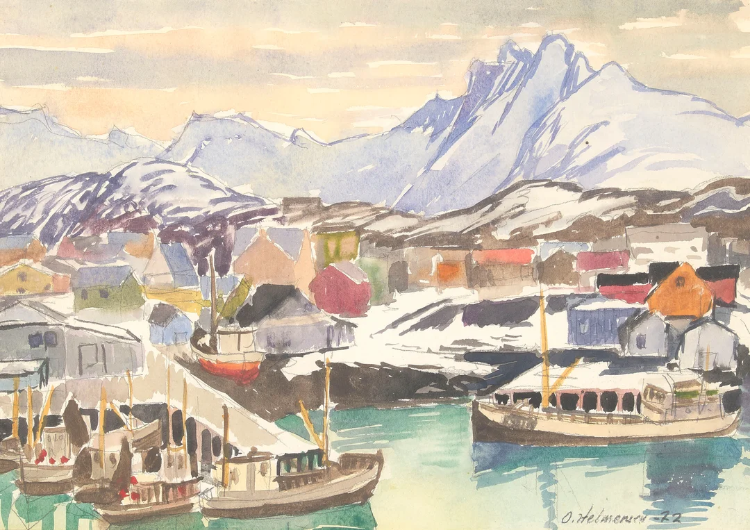 Helmersen, Odd — Fra Lofoten, 1972 — Kunst/Øvrig billedkunst — Blomqvist