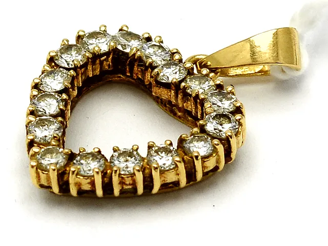 Hänge 18K 2,7g, hjärta med diamanter 16xca0,05ct