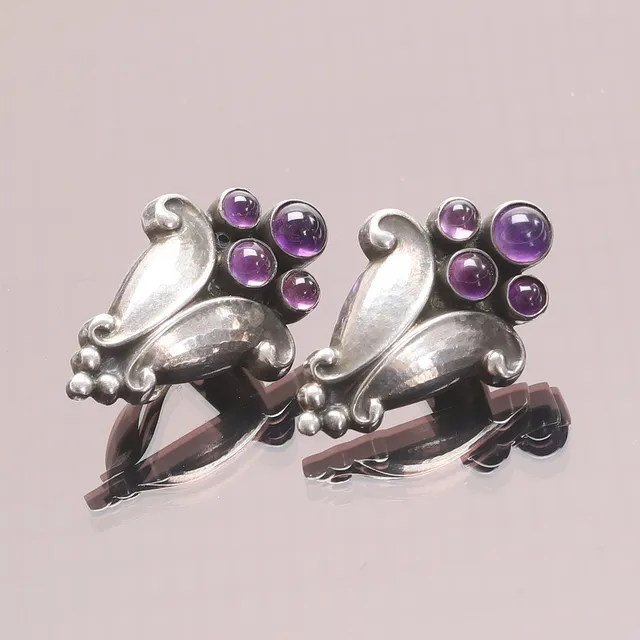 GEORG JENSEN. Örhängen, ett par, sterlingsilver, Danmark.