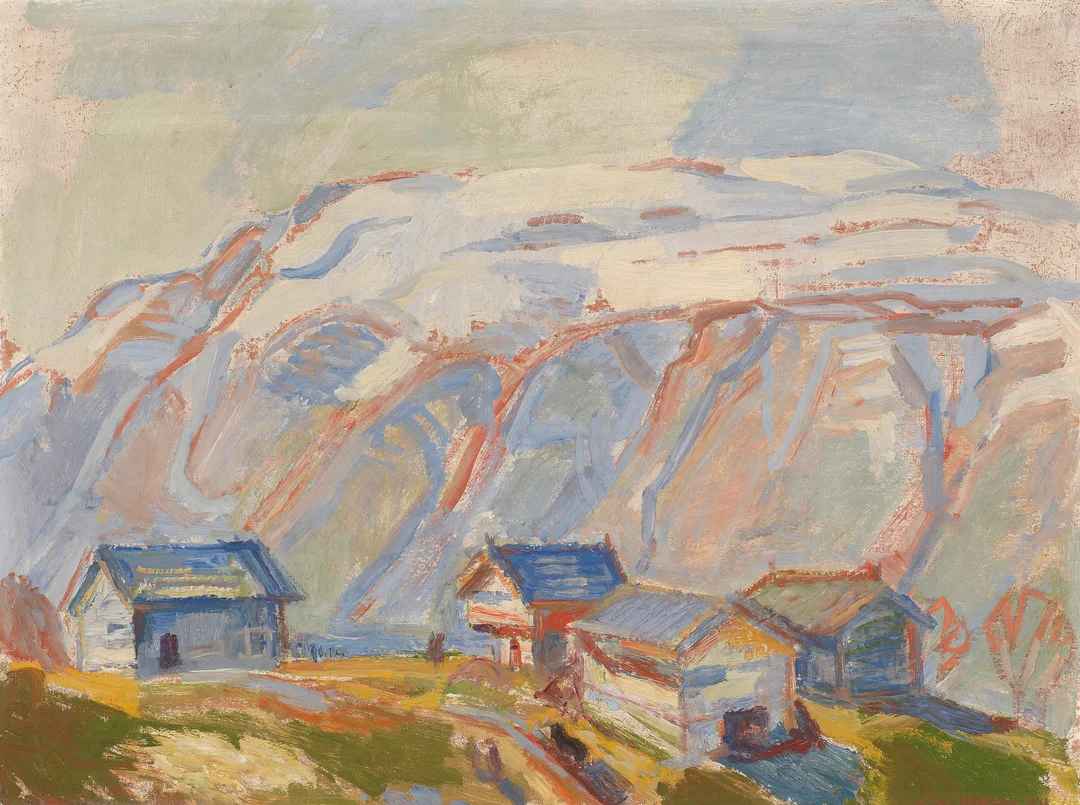 Gleditsch, Rolf Juell — "Rørtveit Flatdal, Telemark" 1942 — Kunst/Maleri — Blomqvist