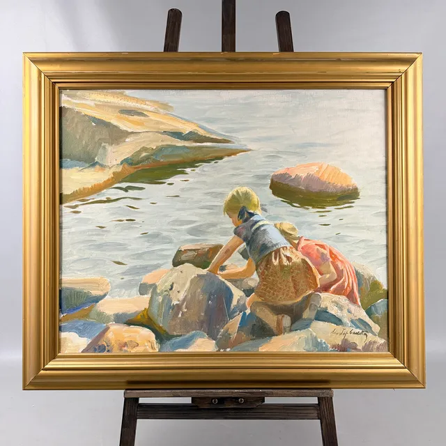 GUSTAF CARLSTRÖM. OLJA PÅ DUK, signerad.