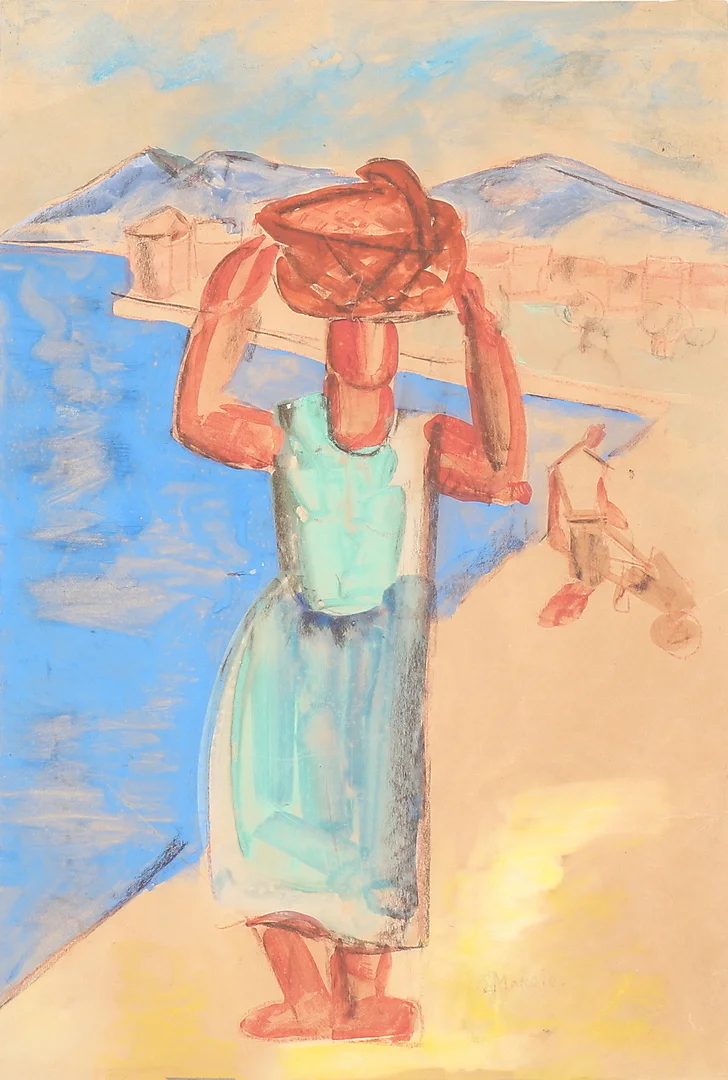 MANOLO HUGUÉ. "Porteuse". — Drawings — Balclis