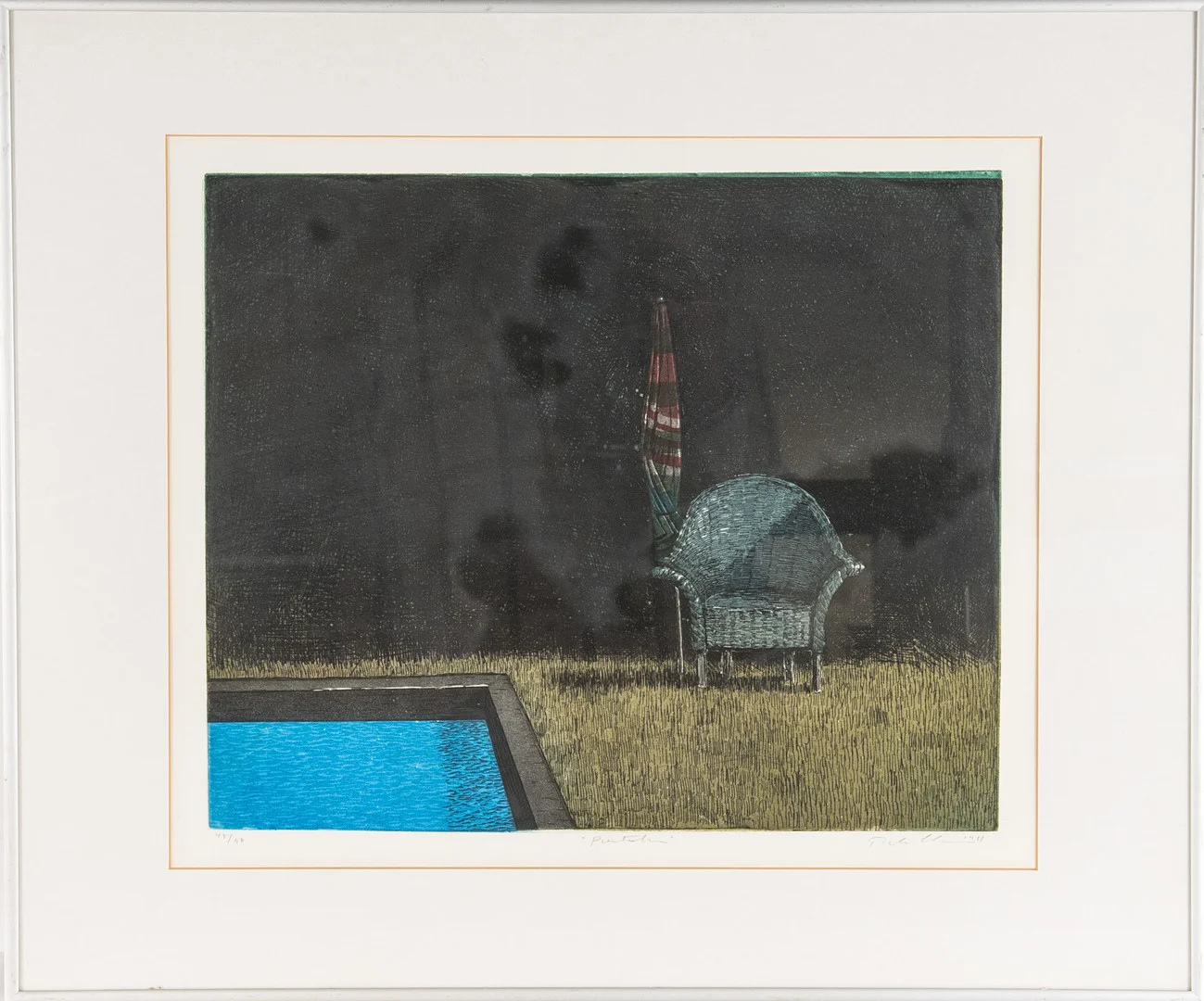 TUULA LEHTINEN (1956-). "trädgård", signerad samt daterad 1988, etsning och akvatint. — Engravings & Prints — Stockholms Auktionsverk Helsinki