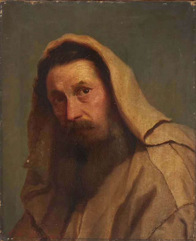 AXEL HJALMAR LINDQVIST. Porträtt, olja på duk, signerad A.H Lindqvist.