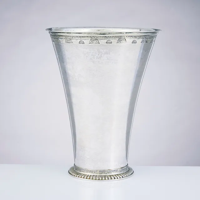 JOHAN PETTERSSON BERG. A parcel gilt silver beaker, Norrköping 1758.