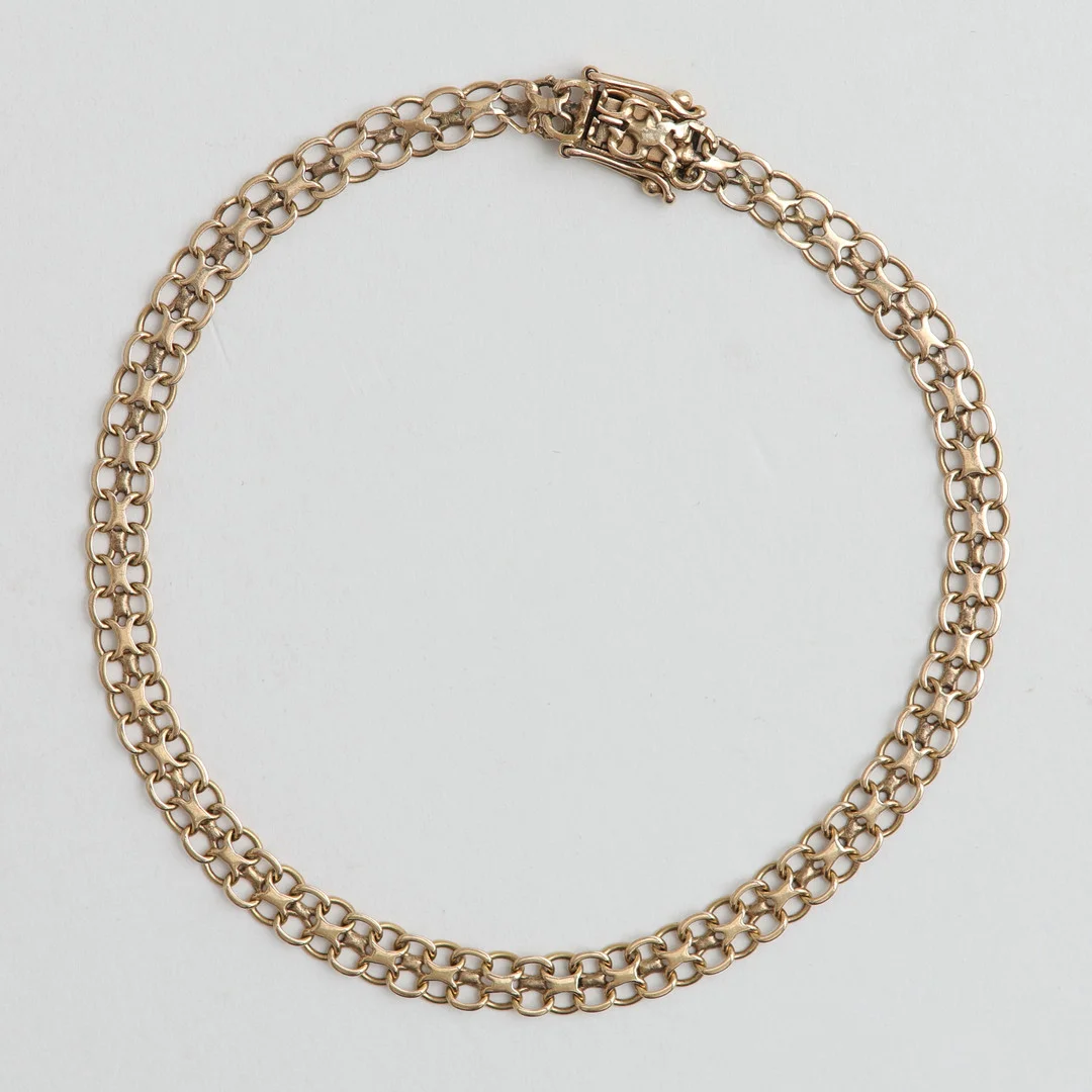 ARMLÄNK, x-länk, 18 k guld, 5,17 gram. — Bracelets — Auktionshuset Thelin & Johansson