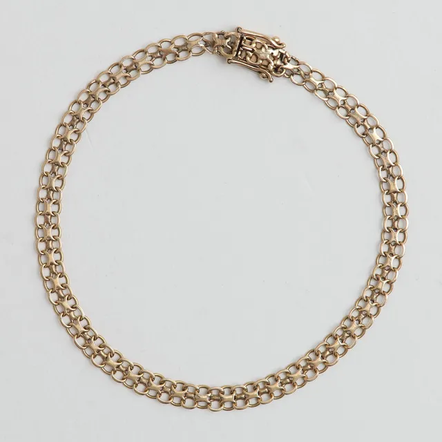 ARMLÄNK, x-länk, 18 k guld, 5,17 gram.