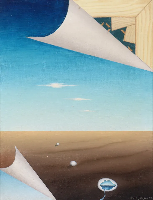 HANS JOHNFORS. olja på duk, "Imaginär händelse".