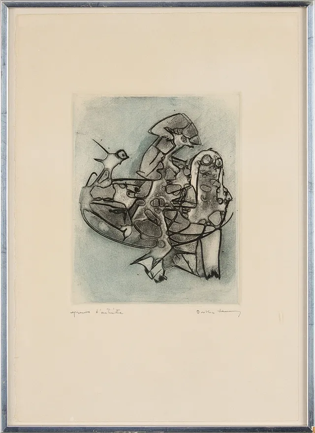 DOROTHEA TANNING (USA, 1910-2012). Pour "Paroles Peintes", 1959, signerad, ea, etsning.