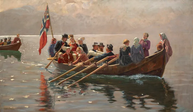 Dahl, Hans — Brudeferd på Sognefjorden