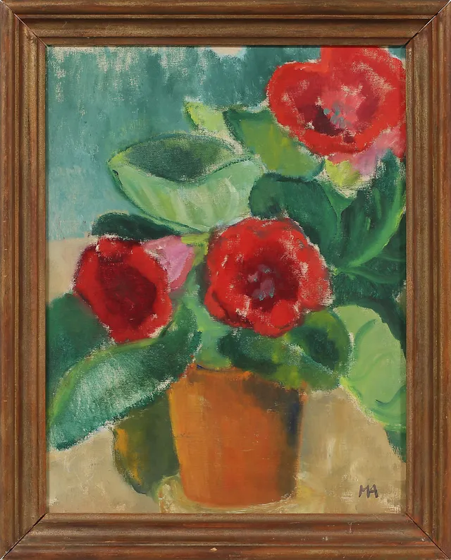 MAJ ARNELL. Blomsterstilleben, olja på duk, signerad.