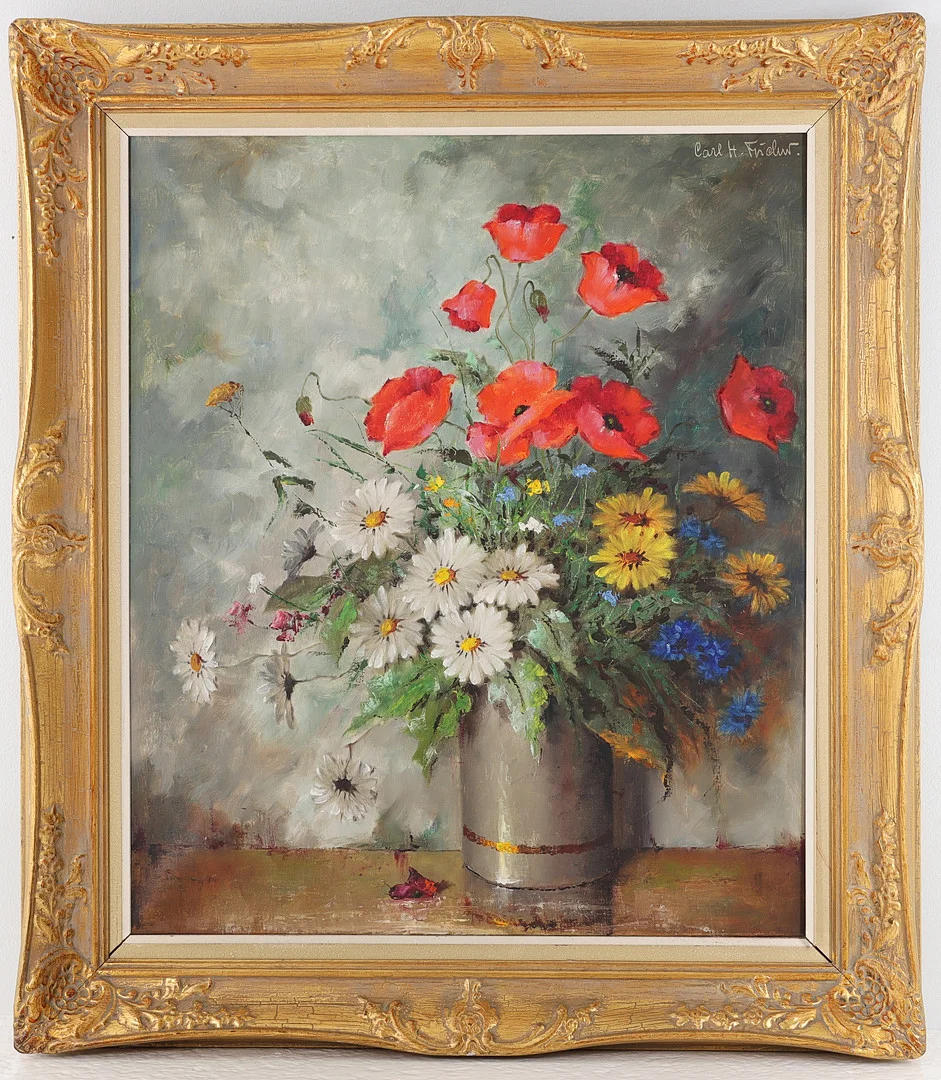 CARL HOLGER FISCHER. 1885-1955. Olja på duk, stilleben, signerad. — Paintings — Auktionsverket Engelholm