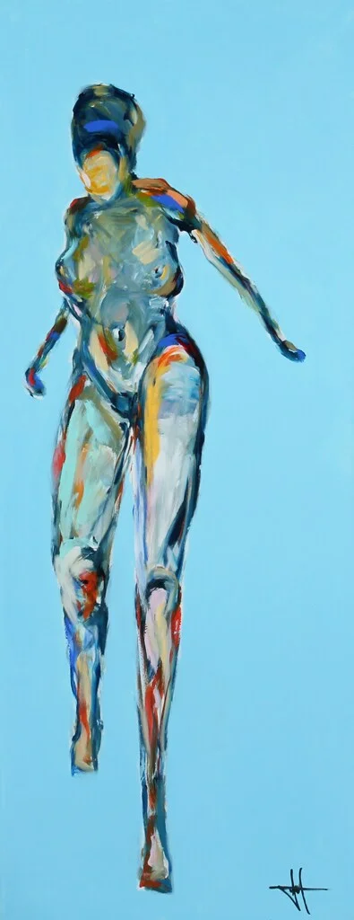 Henrik Busk Andersen. Komposition med kvinde — Paintings and sculptures/Modern pictorial arts — Lauritz