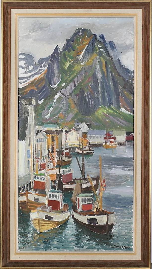 ODD HELMERSEN. Motiv från Norge. Olja på duk, signerad O. Helmersen. — Paintings — Auktionshuset Thelin & Johansson