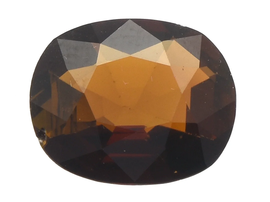 GULBRUN TURMALIN, kuddslipad, 6,02 ct, 14,0x11,8x5,9 mm, nagg. — Ädelstenar/Turmaliner — Kaplans