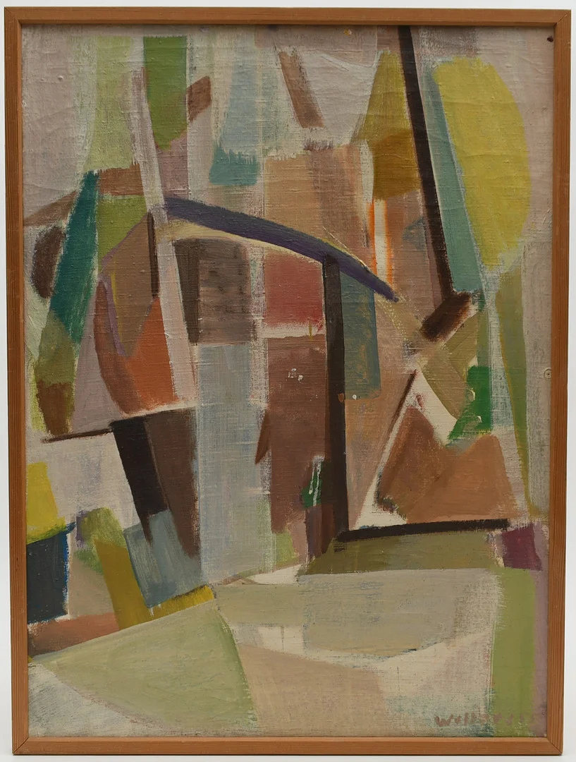 WILLARD LIND. Abstrakt motiv. Olja på duk. — Paintings — Connoisseur Bokauktioner