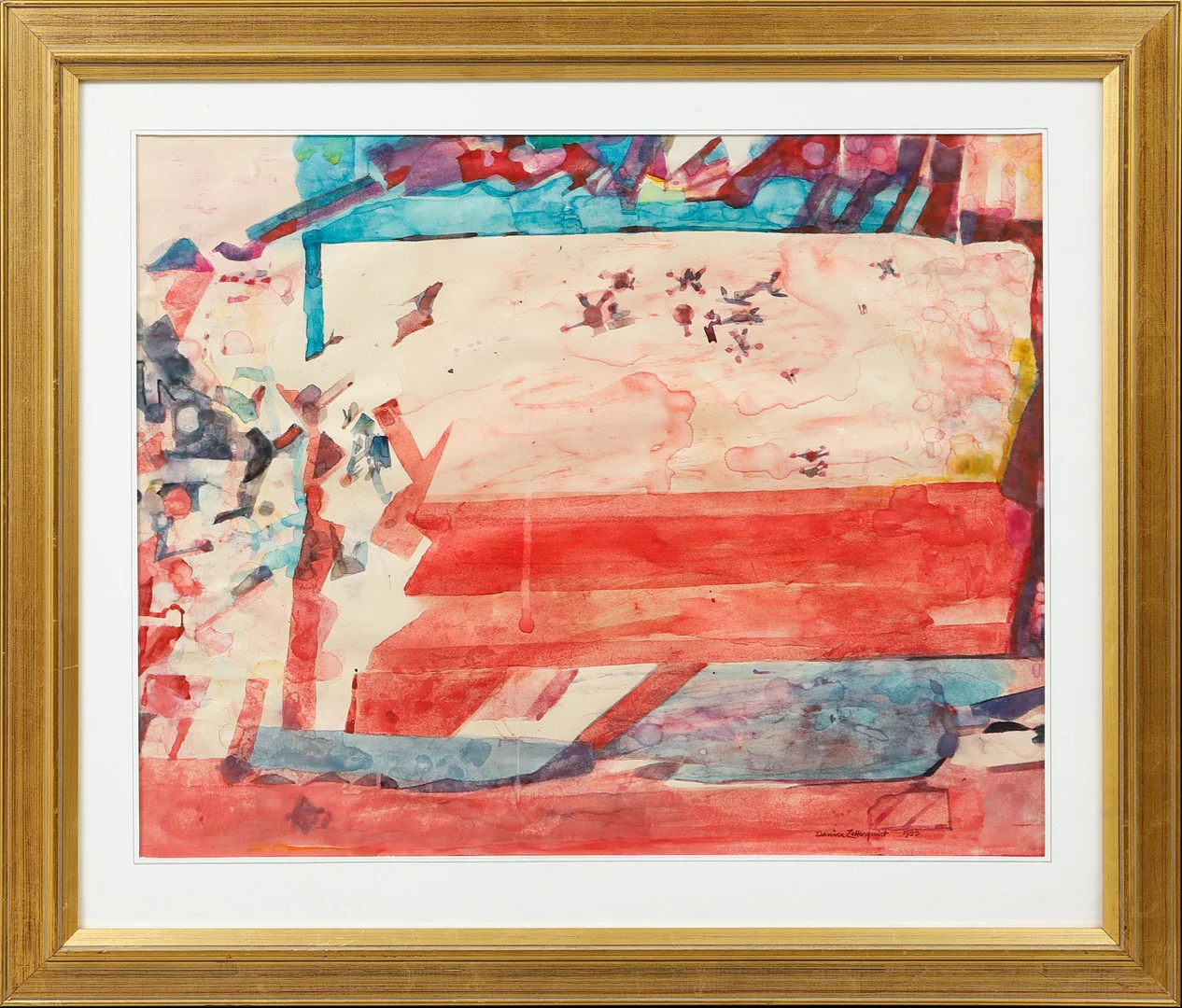 DENICE ZETTERQUIST. Komposition, akvarell, signerad och daterad 1983. — Paintings — Göteborgs Auktionsverk