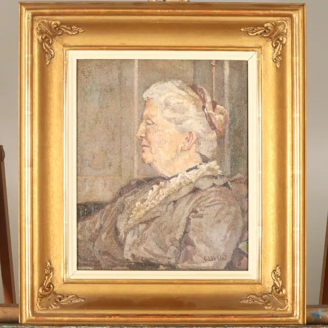 EMILIA LÖNBLAD. OLJA PÅ DUK, signerad.