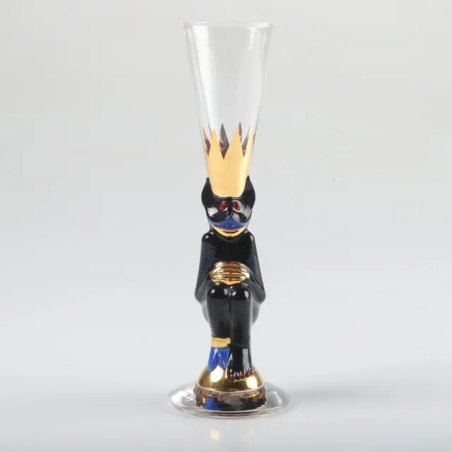 GUNNAR CYRÉN. Snapsglas, "Djävulsglas", ur Nobelservisen, Orrefors, signerad.