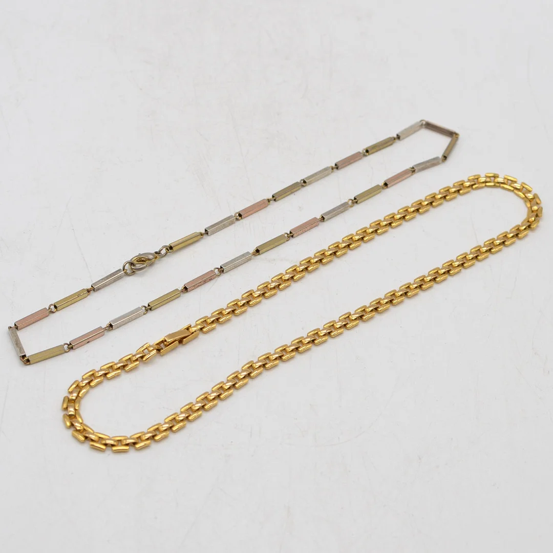 VINTAGE MODESCHMUCK KONVOLUT, ZWEI COLLIERS, SPÄTE 20. JAHRHUNDERT. — Necklace — Kunst- und Auktionshaus Kleinhenz