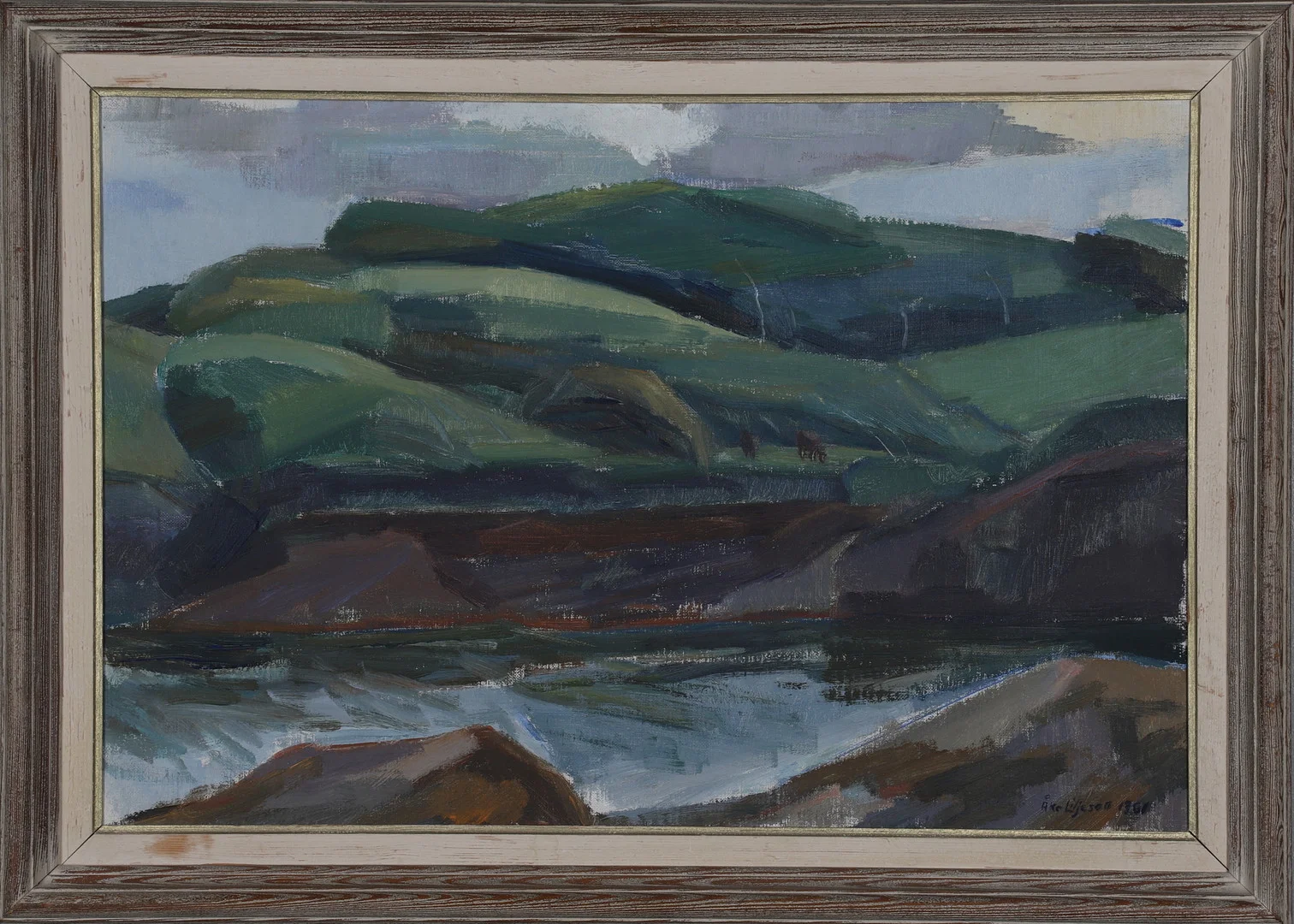 ÅKE LILJESON. Olja på duk, signerad och daterad 1961. — Paintings — Gomér & Andersson Norrköping