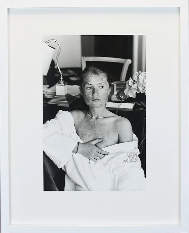 HELMUT NEWTON. Offsettryck, efter "Isabelle Huppert, Hotel Carlton 1976".