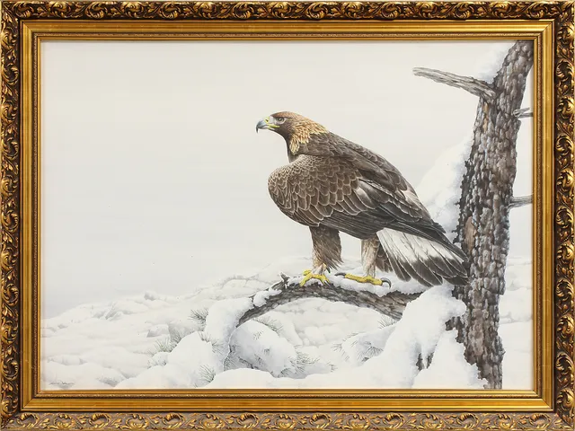 GUNNAR PETTERSSON. Rovfågel, akvarell, signerad.