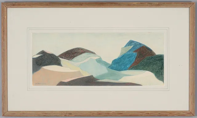 BIRGER BIA PETERSON. Bergslandskap, pastell på papper, signerad.
