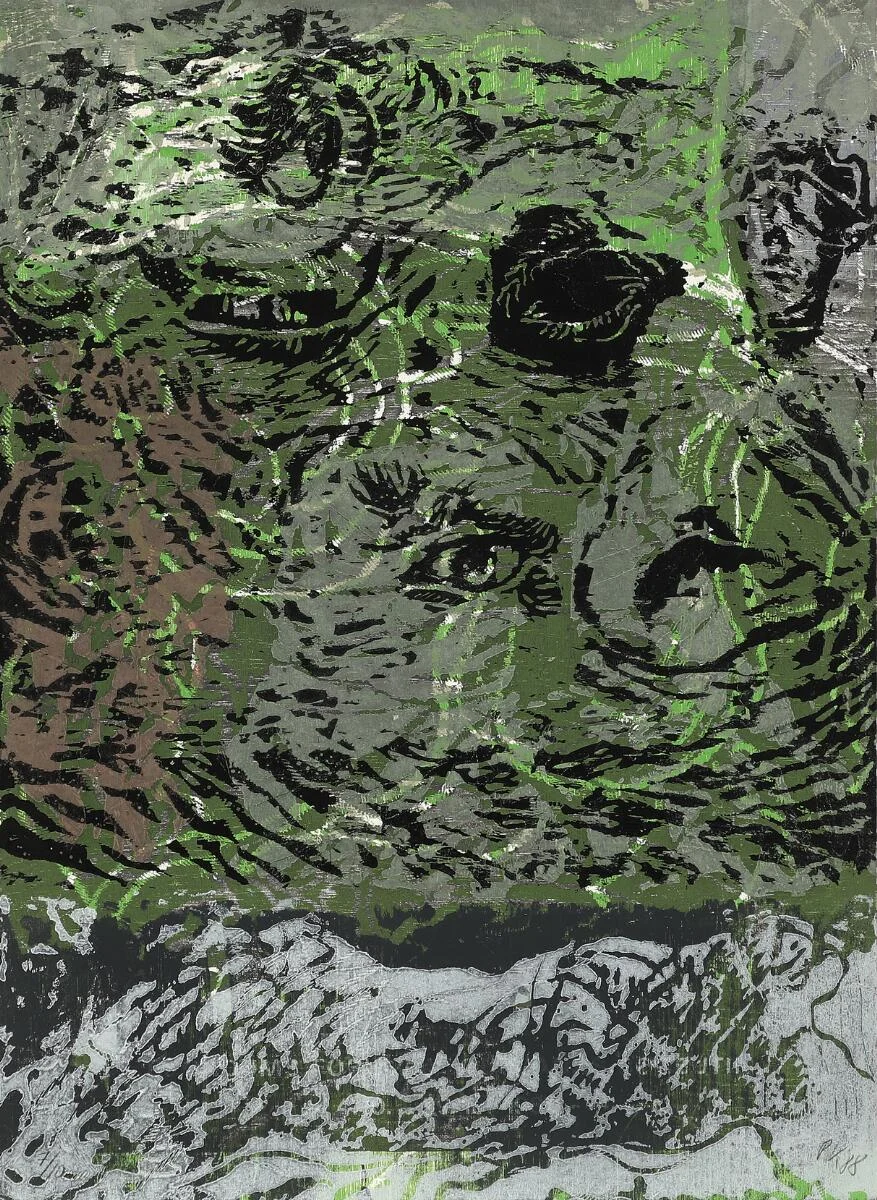 Untitled. Signed PK 88, 7/10. Woodcut in colours. Sheet size 70×51 cm. Unframed. — Modern Prints/Modern art — Bruun Rasmussen