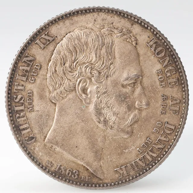 SILVERMYNT, Danmark, Tronskiftets Specie, 1863.