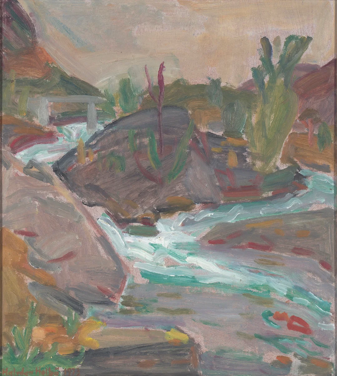 Holbø, Halvdan — Landskap, 1973 — Kunst/Maleri — Blomqvist
