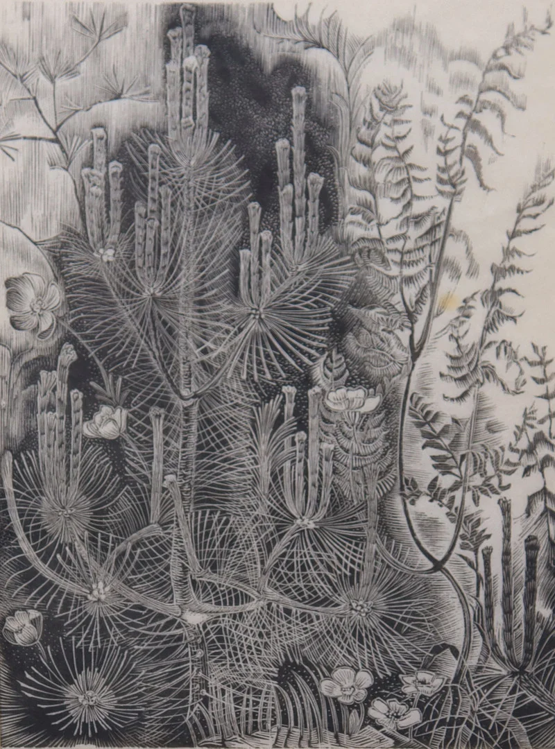 KARIN PERSSON. trägravyr/handtryck, "Fughätta". — Engravings & Prints — Markus Auktioner