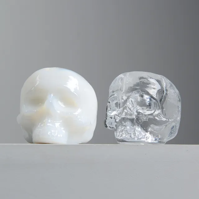 LUDVIG LÖFGREN. Ljuslyktor, "Still life skull", 2 st, Kosta Boda.