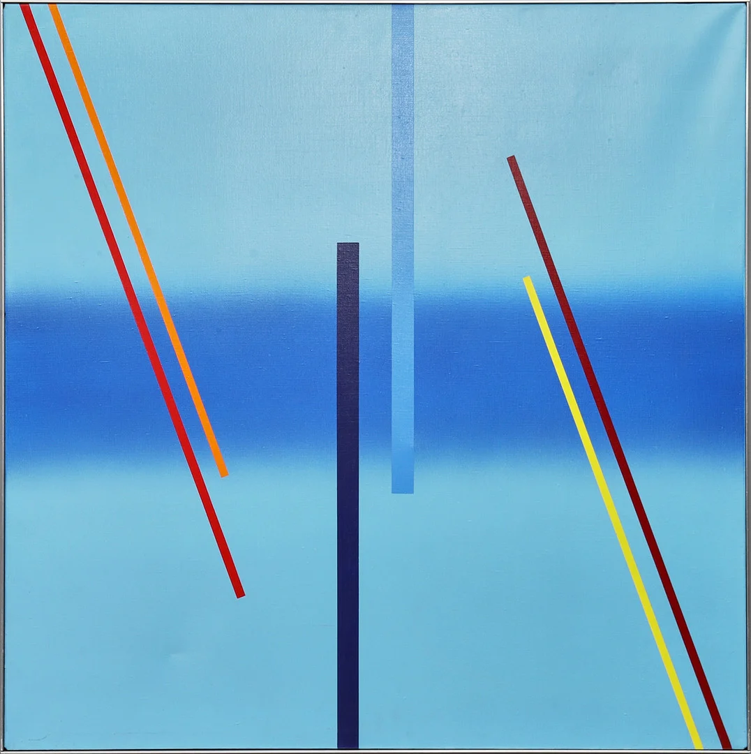 LENNART KÄRRABO (FÖDD 1927). "Mirage" akryl på duk, signerad och daterad à tergo. — Paintings — Crafoord Auktioner Stockholm