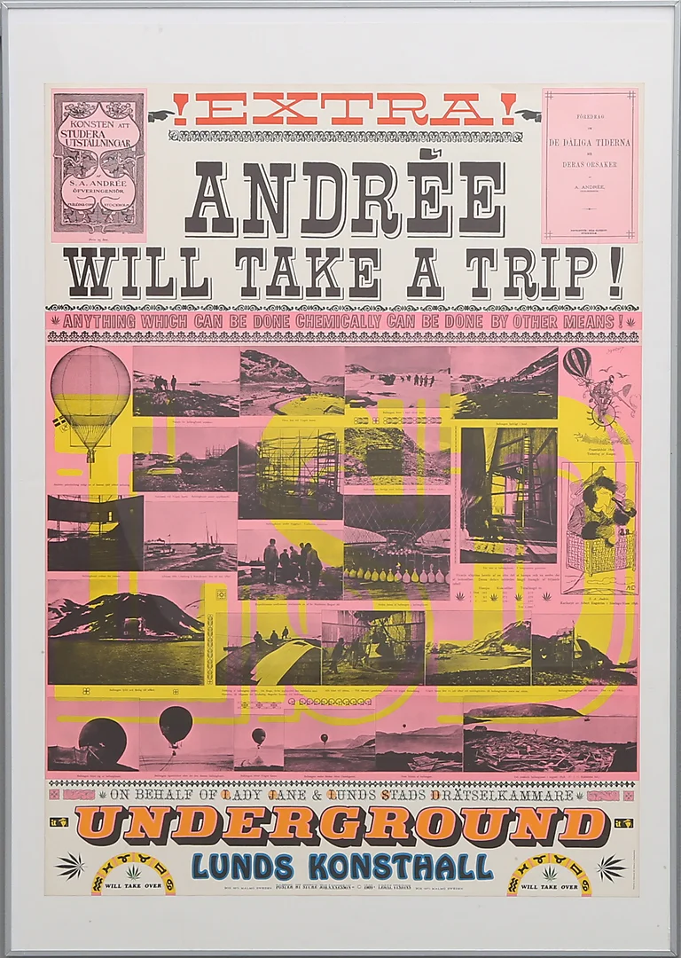 STURE JOHANNESSON. "ANDRÉE WILL TAKE A TRIP". — Engravings & Prints — Crafoord Auktioner Lund