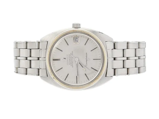 OMEGA, Constellation, "C", Chronometer, Cal 564, Serie nr. 25320976, Ref nr. ST 168.017, Boett nr. 168.017 (SP), herrur, 35 mm, stål, automatisk, plexiglas, datum, skadad urtavla, servicebehov, originallänk, viklås, Ref nr. 1093/515, ca 1967.