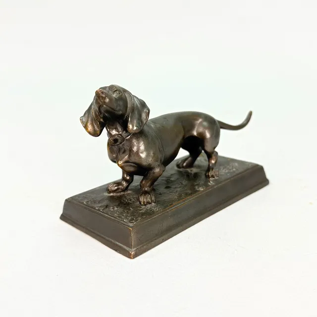 TAX FIGURIN,/STATY bronspatinerad metall, märkt Germany, 1900-tal.