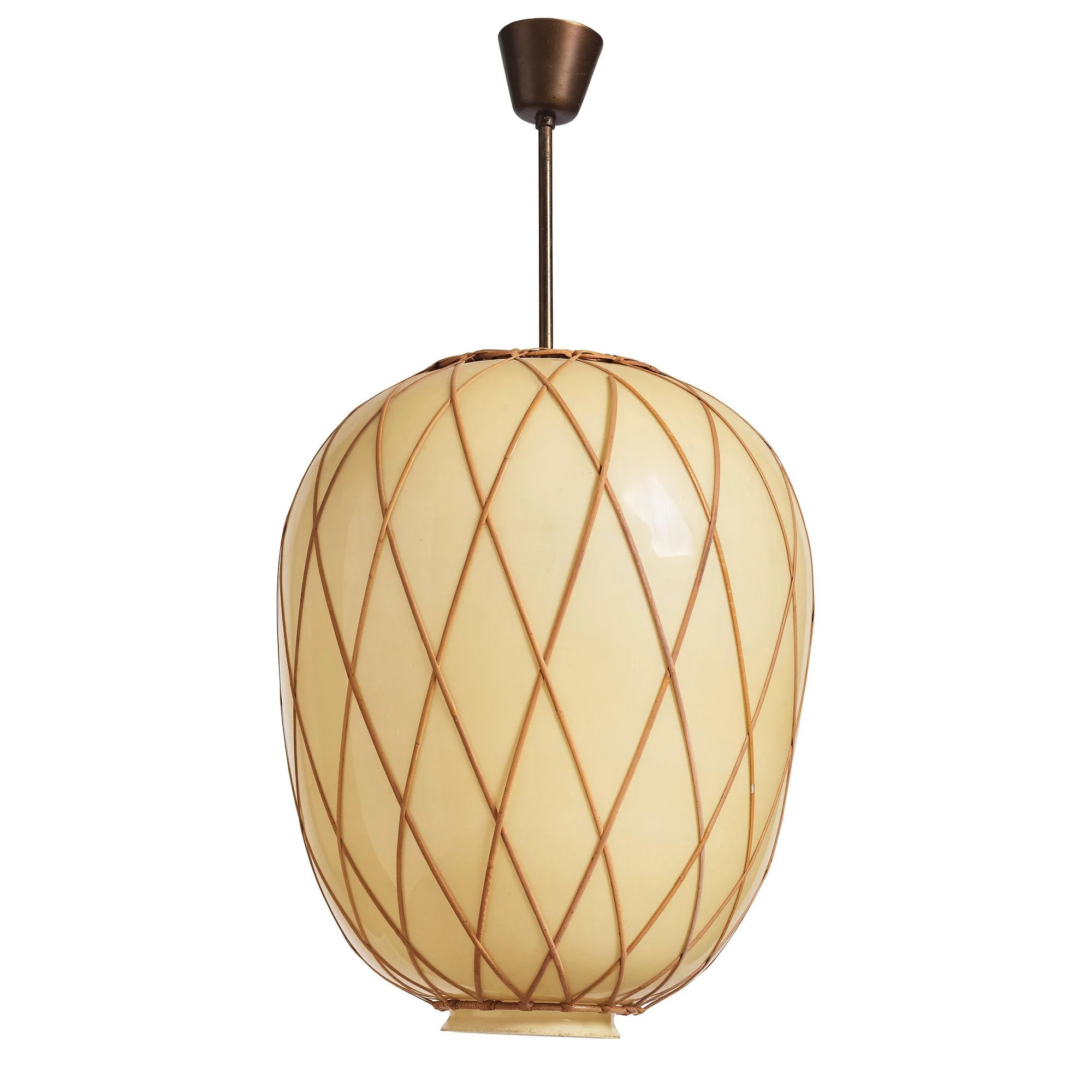 Harald Notini, taklampa, "modell 11555" Arvid Böhlmarks Lampfabrik, Stockholm 1940-tal. — Bukowskis