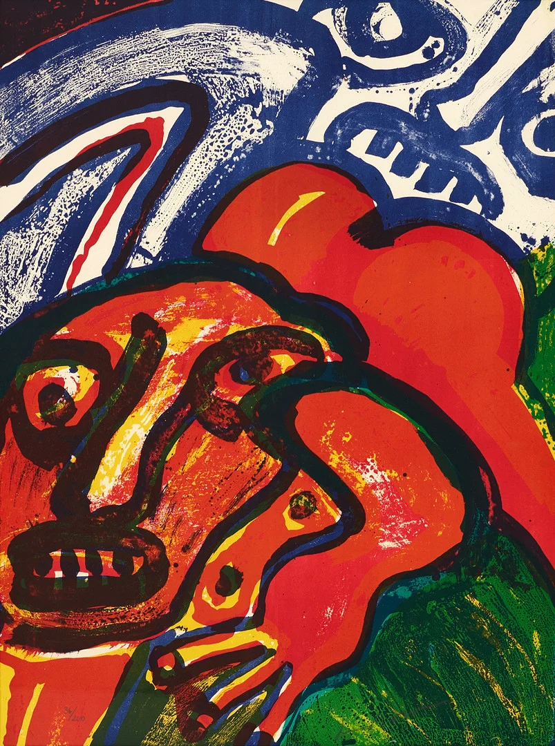 BENGT LINDSTRÖM (1925–2008). Figurkomposition, signerad och numrerad, färglitografi. — Engravings & Prints — Crafoord Auktioner Stockholm