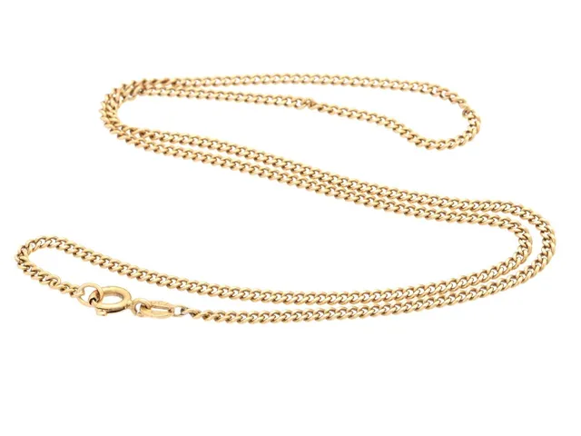 HALSKEDJA, 18K guld, pansarlänk, längd 42 cm, vikt 6,1 g.
