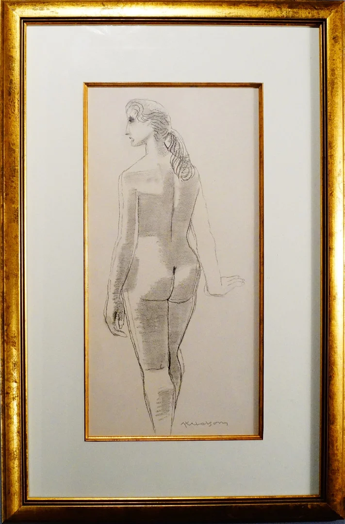AXEL OLSSON. teckning, signerad. — Drawings — Lysekils Auktionsbyrå