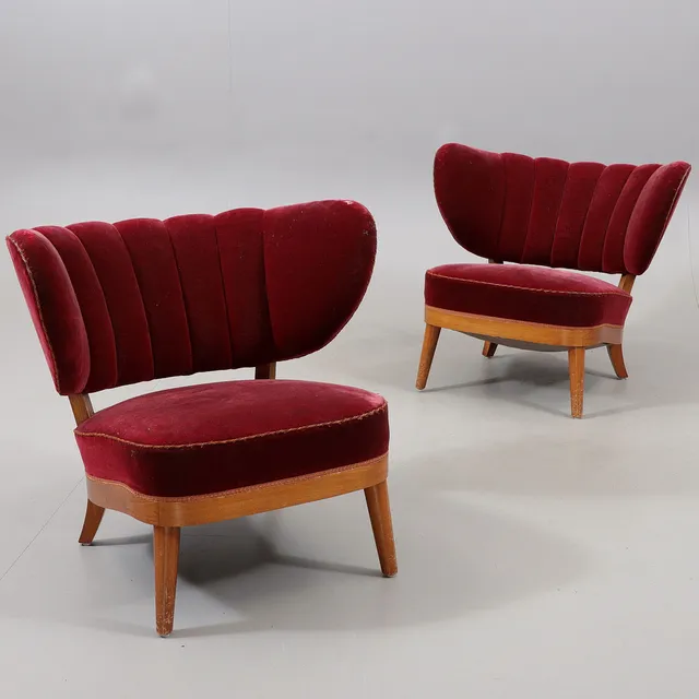 OTTO SCHULZ. Fåtöljer, ett par, Swedish Modern, Boet, 1930-tal.