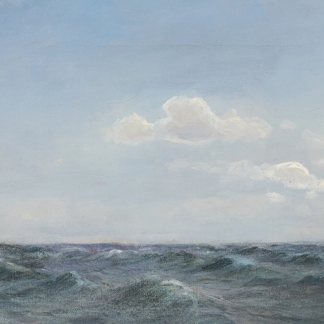 HOLGER LÜBBERS (DANMARK 1850-1931). TILLSKRIVEN. Marint motiv, olja på duk. — Paintings — Stockholms Auktionsverk Helsingborg