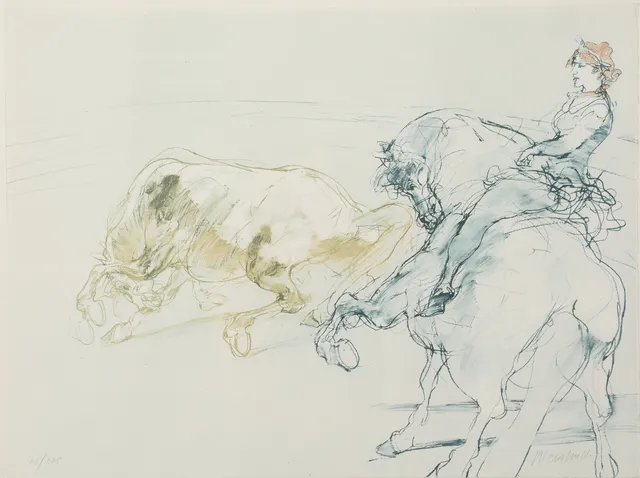CLAUDE WEISBUCH. Litografi, signerad.